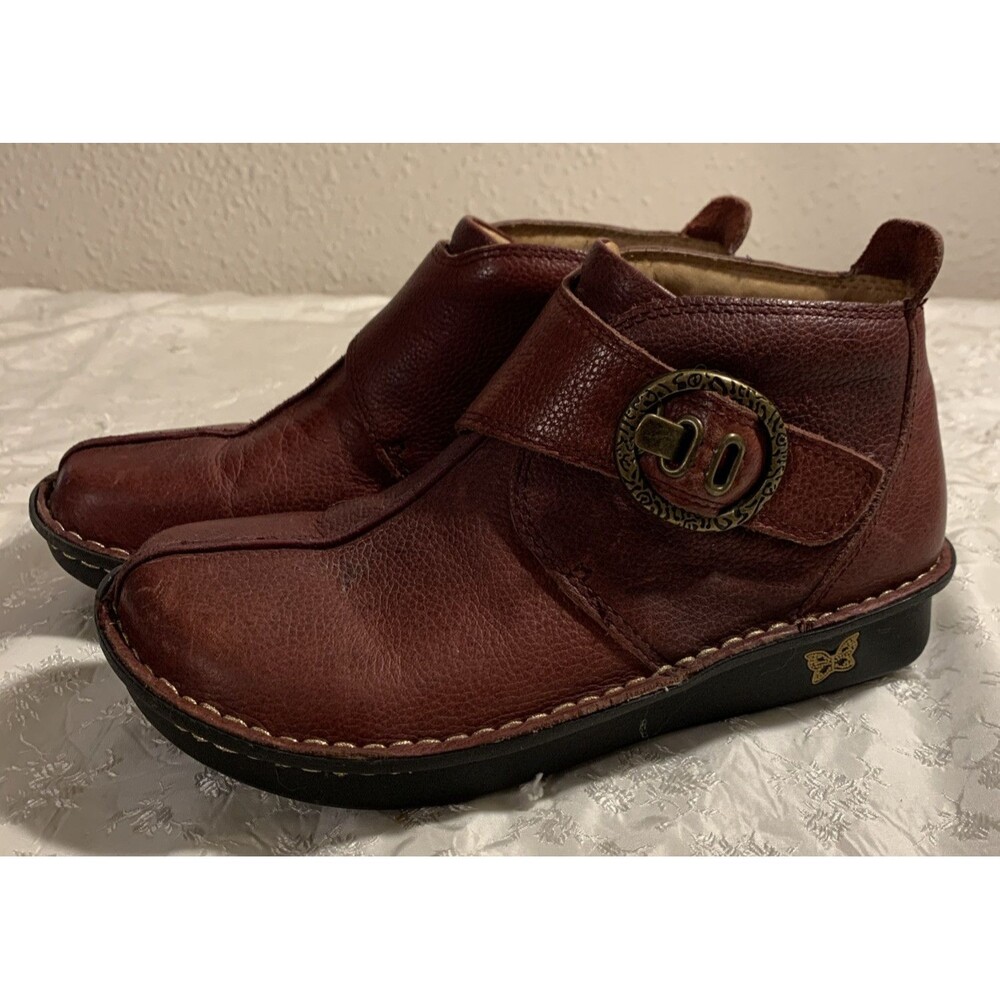 Alegria PG Lite Ankle Boot Womans 8.5 37 Maroon Leather - Picture 14 of 14